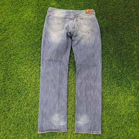 Vintage Y2K LEE Button-Fly Jeans 35x34 (36x34) Blue - Picture 1 of 16